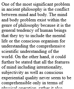 The Mind-Body Problem